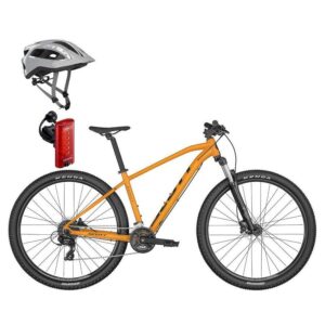 BICICLETA SCOTT ASPECT 960 ORANGE COM CAPACETE SUPRA E LANTERNA CATEYE TIGHT KINETIK